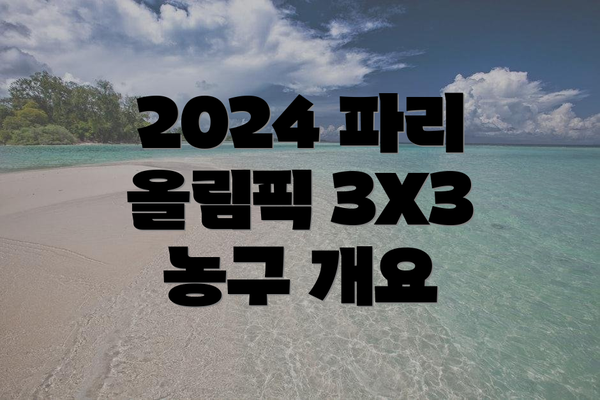 2024 파리 올림픽 3X3 농구 개요