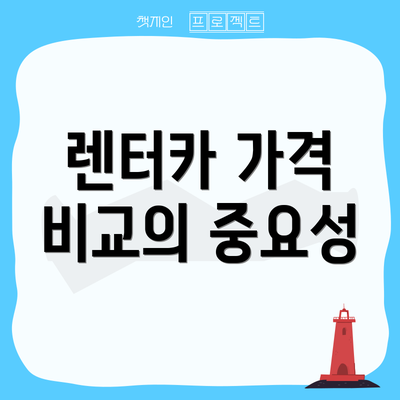 렌터카 가격 비교의 중요성