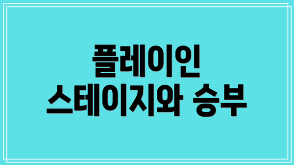 플레이인 스테이지와 승부