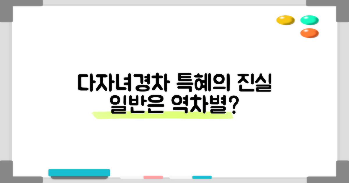 다자녀/경차 vs 일반 특혜