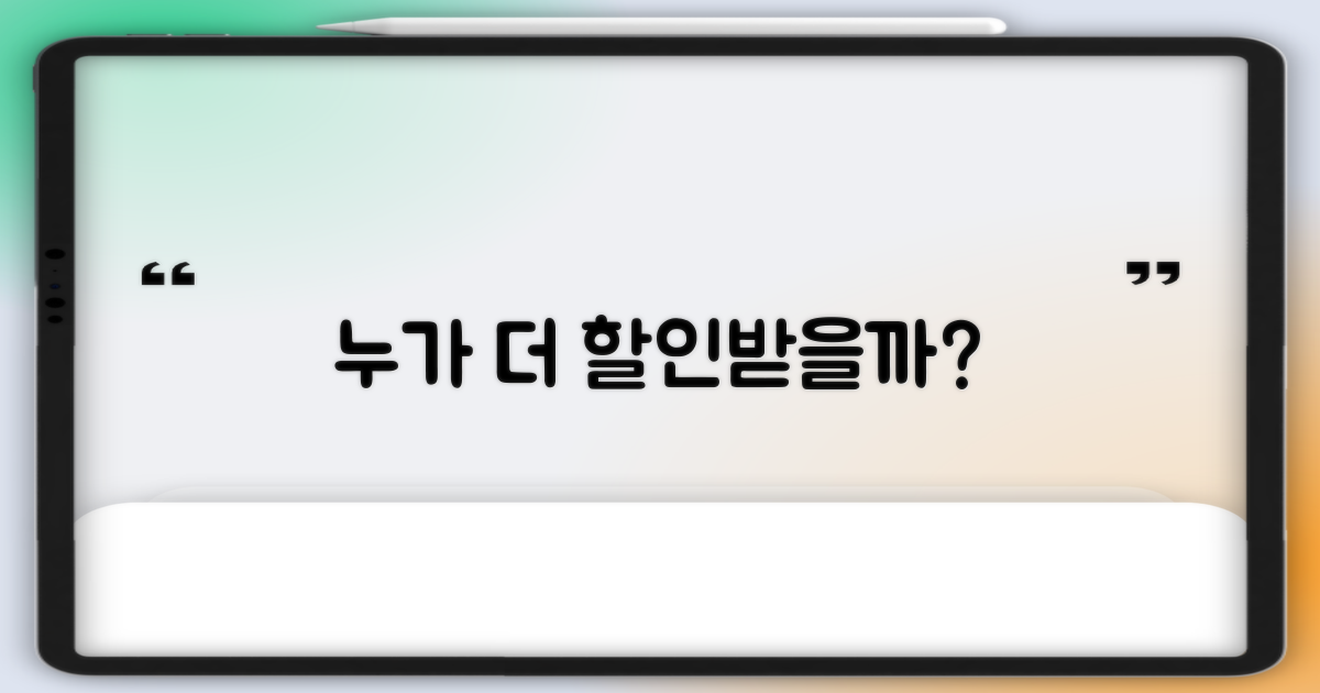 누가 더 할인받을까?