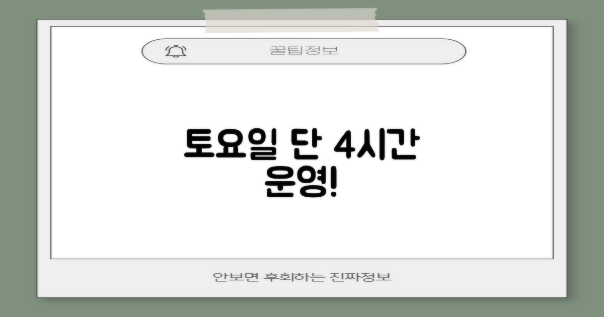 토요일 4시간 운영