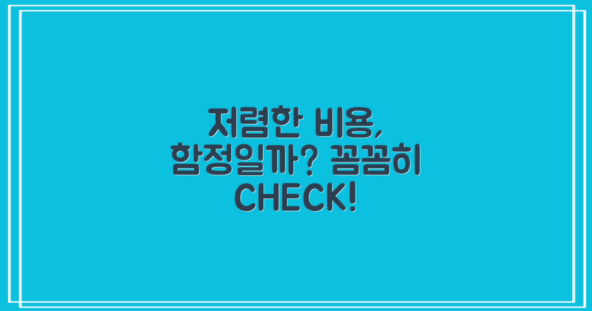 저렴한 비용, 함정은 없을까?