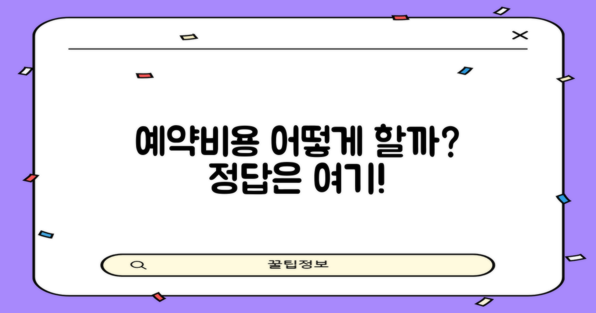 예약과 비용, 어떻게 될까?