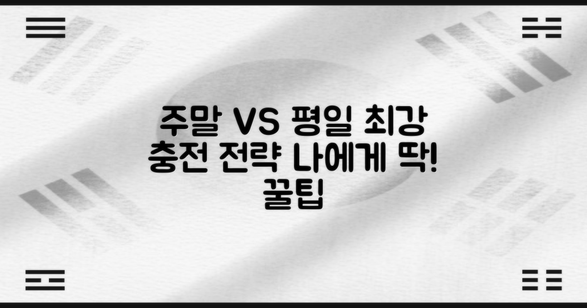 주말 vs 평일 충전 전략