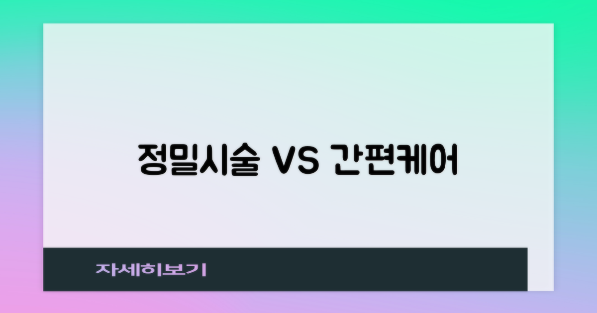 정밀 시술 vs 간편 관리