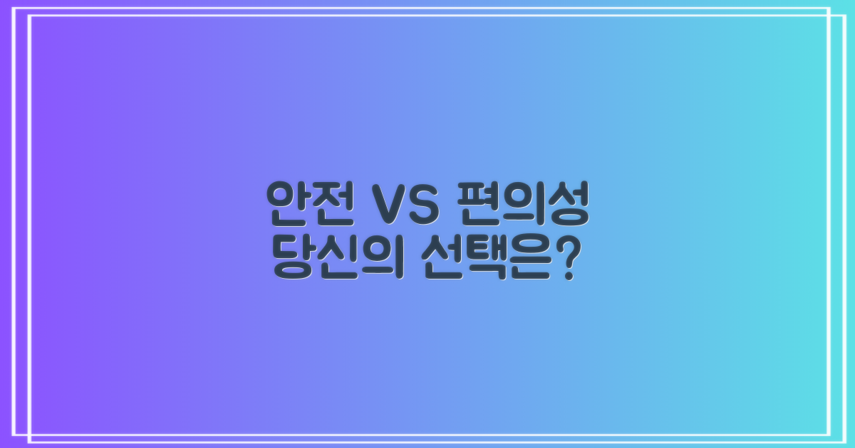 안전 vs 편의성 대결