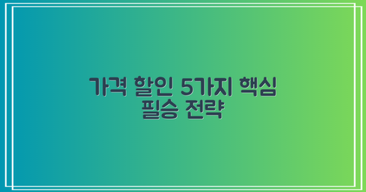 5가지 가격 할인 전략