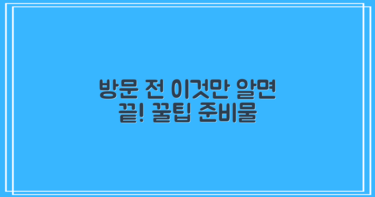 방문 전 꿀팁 & 준비물