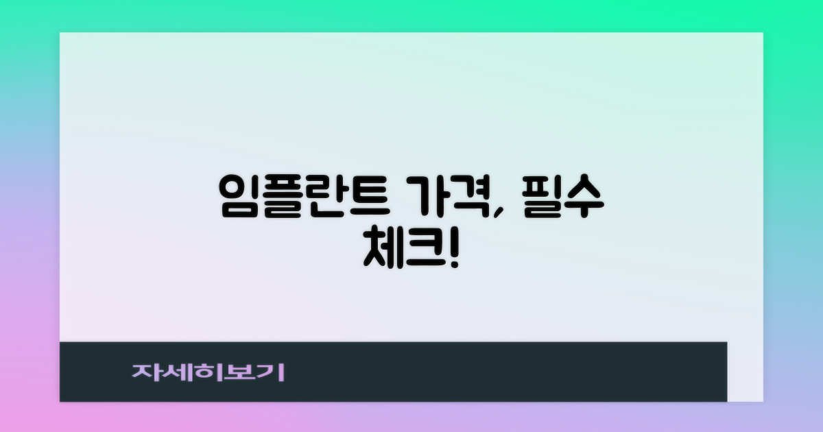 임플란트 가격, 이것 따져봐야!