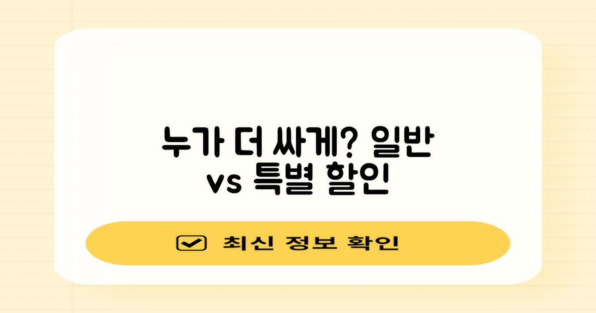 일반 vs. 특별: 할인 대상 차이