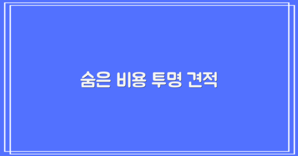 숨은 비용 vs 투명 견적