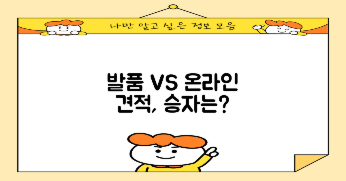 발품 vs 온라인 견적 비교