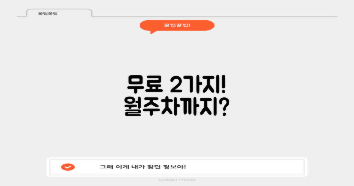 2가지 무료 조건 & 월주차