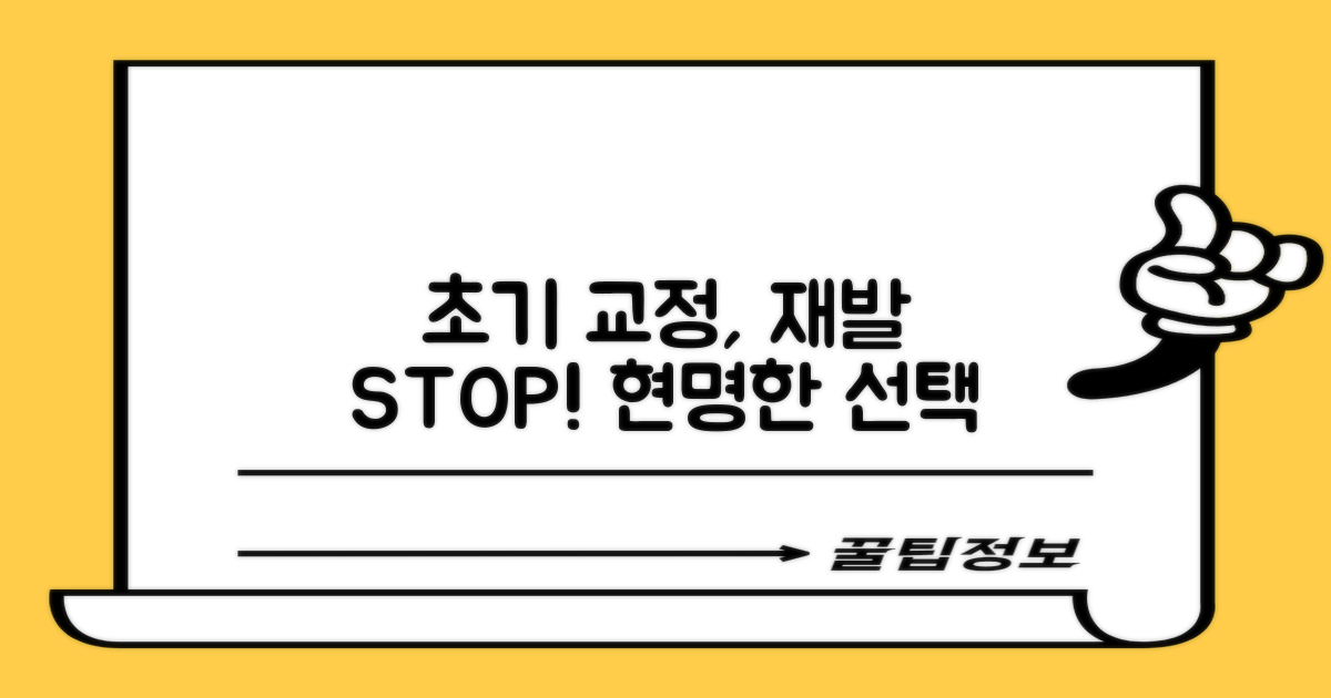 초기 교정 vs 재발 위험