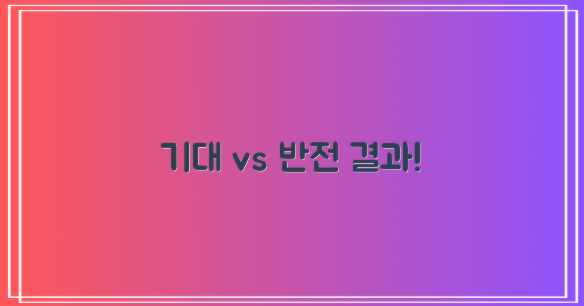 기대 vs 예상 밖 결과