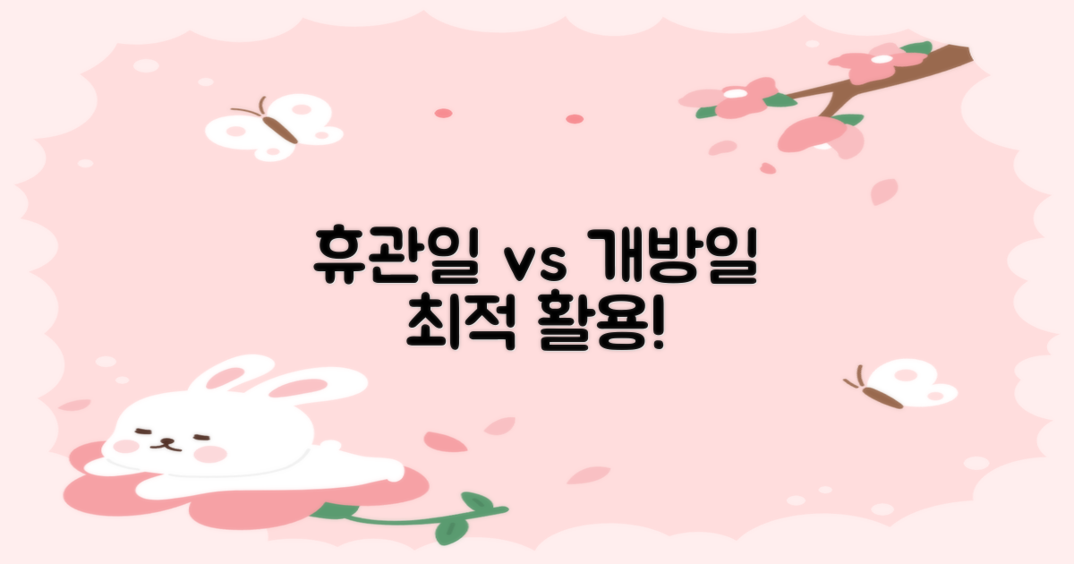 휴관일 vs 개방일, 최적 활용