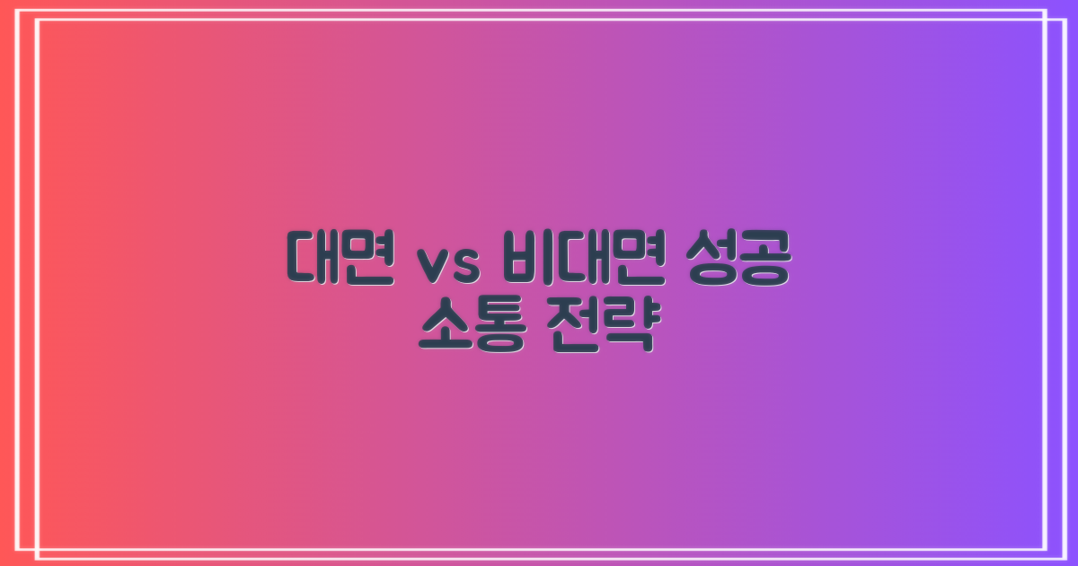 대면 vs 비대면 소통 전략