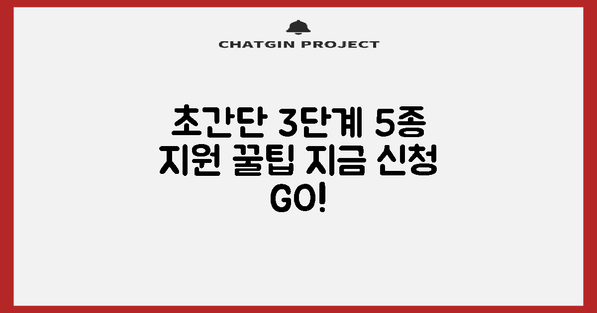 3단계 신청, 5종 지원 내용