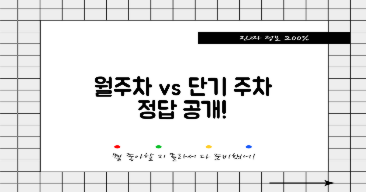 월주차 vs 단기 주차 전략