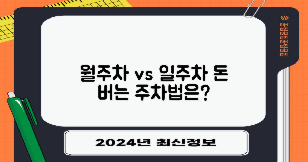 월주차 vs 일일 주차 효율