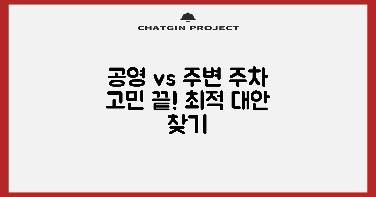 공영 vs 주변 주차 대안