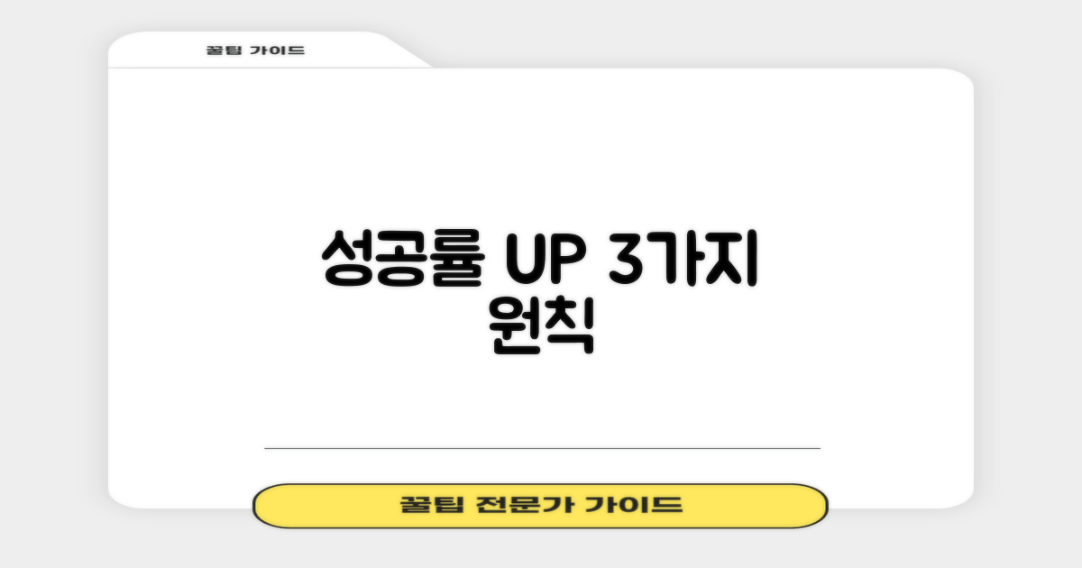 성공률 높이는 3가지 원칙