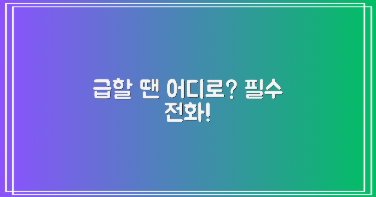 급할 땐 어디로 전화할까?